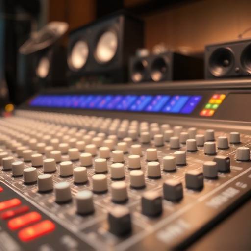 Image d'une console de mixage audio